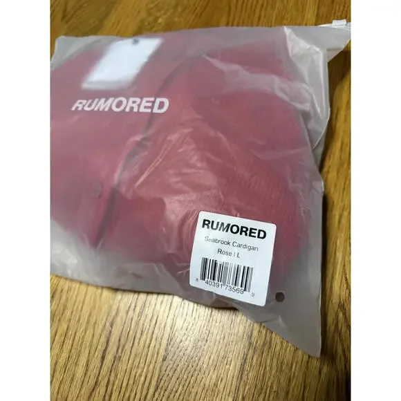 NWT! Rumored Seabrook Cardigan in Rose Size Large - Picture 3 of 5